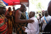 Akufo-Addo with Togbui Fiti in the Volta region