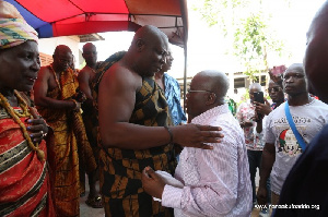 Akufo-Addo with Togbui Fiti in the Volta region