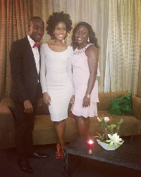 Mzvee with the lucky couple