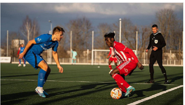 Ghanaian winger Issah Ibrahim [right]