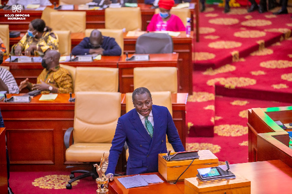 Deputy Majority Leader, Alexander Afenyo-Markin in parliament