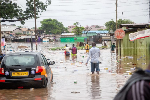 This mornings downpour led to floods in some parts of Accra