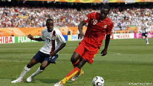 Otto Addo in action for Ghana during the 2006 World Cup