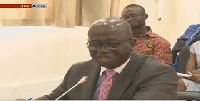 Eugene Asante Ofosuhene is responding to questions from committee members