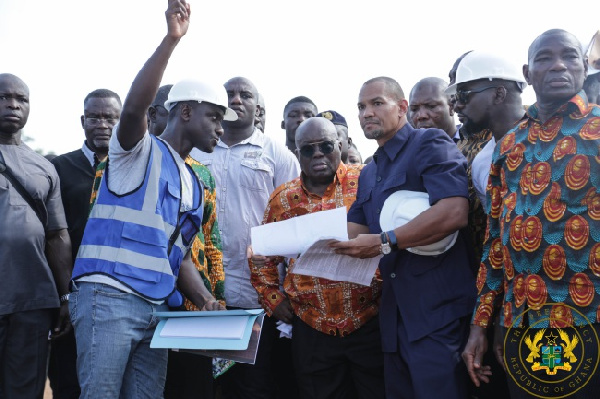 President Akufo-Addo inspected the Kete Krachi Timber Recovery Limited