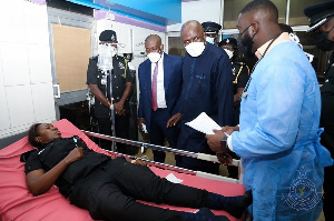 Minister Visits Injured Police