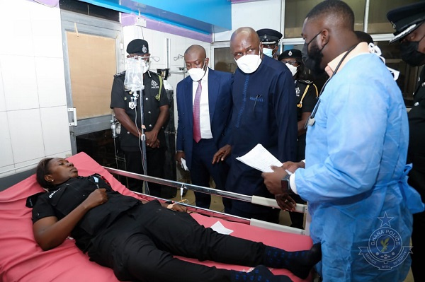 Ambrose Dery, Kojo Oppong Nkrumah visit injured Police officers