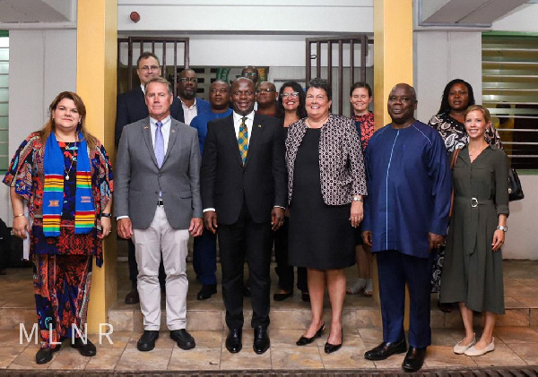 US delegation with Samuel A. Jinapor and other officials