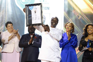 Erastus Asare Donkor lifts his citation