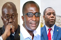 President Nana Addo Dankwa Akufo-Addo, Andrew Amoako Asiamah and Dr Mathew Opoku Prempeh