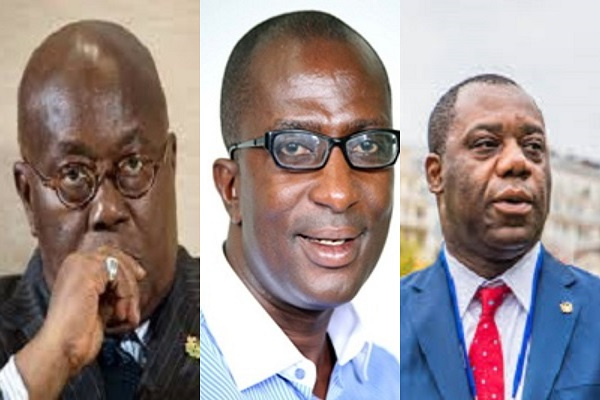 President Nana Addo Dankwa Akufo-Addo, Andrew Amoako Asiamah and Dr Mathew Opoku Prempeh