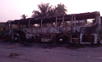 All passengers on the bus escaped unhurt