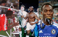 L-R Samuel Kuffour, Abedi Pele, Michael Essien