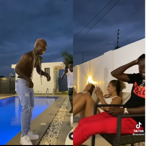 AY Poyoo performs for Michael Blackson and fiancee