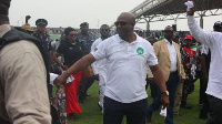 President Mahama and his wife have arrived at the Coronation park where the event is taking place