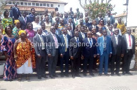 Professor Tagoe with others after the conference