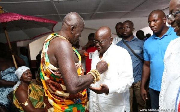 Nana Akufo-Addo visits Agogo, Asante Akim North as part of his 5-day tour of Ashanti region.