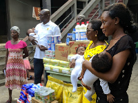 Family of the babies in a shot after the donation