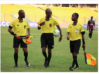 Alex Kotey  (middle) shared his evaluation of officiating throughout the 2023/2024 GPL season