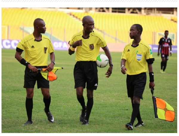 Alex Kotey  (middle) shared his evaluation of officiating throughout the 2023/2024 GPL season