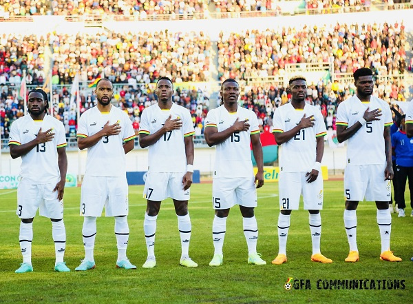 Black Stars line up ahead of a game