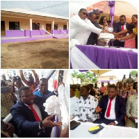 Mr. Doku commissions the three-unit classroom block for the Heart of the Father Outreach orphanage