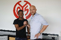 Abass Issah had his first training with Mainz yesterday