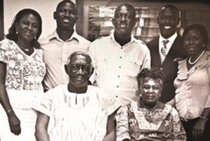 A family photo of John Kufuor, Theresa and their children