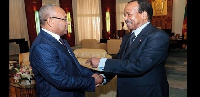 President Paul Biya and CAF president Ahmad Ahmad