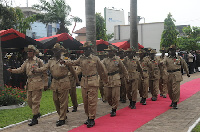 Volta Regional Minister laid a wreath on behalf of the President and people of Ghana