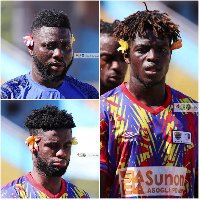 Hearts of Oak players, Richard Attah(top L), Daniel Afriyie(bottom L), Isaac Mensah (R)