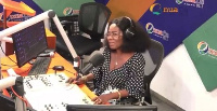 Singer Mzbel crying at the studios of Onua FM