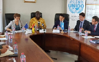 Alan Kyeremanten and UNIDO representatives