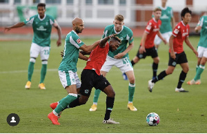 Patrick Twumasi in action for Hannover