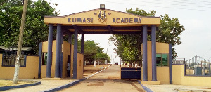 The main entrance to the Kumasi Academy Senior High School