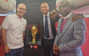 Pastor Sammy with David Trezeguet and others