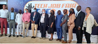 Speakers at the 2022 TechJobFair and other officials