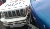 One of the branded NDC Mahindra vehicles crammed into a 207 bus