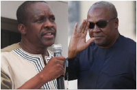 Alban Bagbin (L) and John Mahama (R)