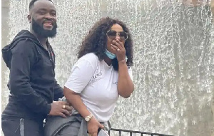 Nana Ama McBrowon and her husband, Maxwell Mensah