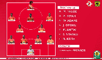 Kumasi Asante Kotoko line up