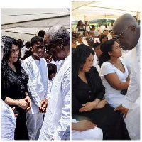 Jake's wife with President Mahama and Nana Addo