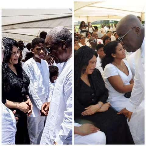 Jake's wife with President Mahama and Nana Addo