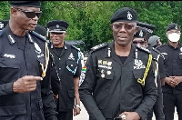 IGP George Akuffo Dampare with some police personel