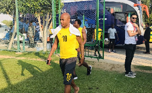 The Ghana captain did not train yesterday but was back with the group on Friday