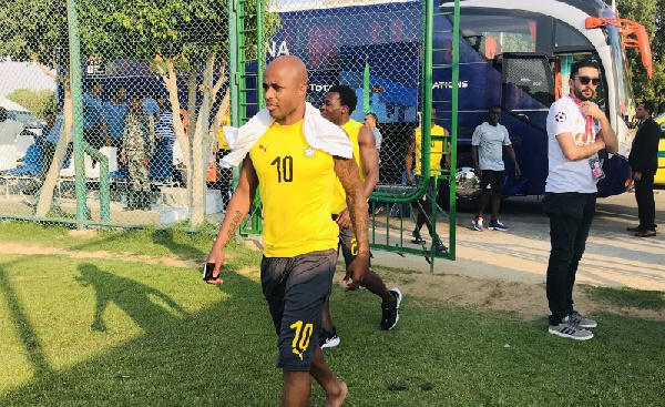 The Ghana captain did not train yesterday but was back with the group on Friday