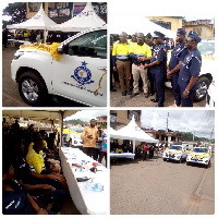 The Police command receiving  two Brand-New Toyota Hilux pick-up vehicles