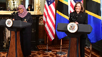 President Samia Suluhu Hassan and US Vice President Kamala Harris