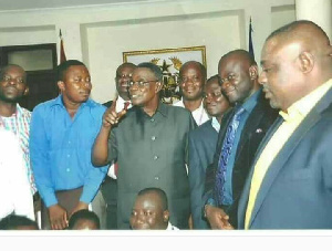 John Evans Atta Mills and some officials