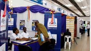 Insurance companies’ staff showcase their products to a potential client